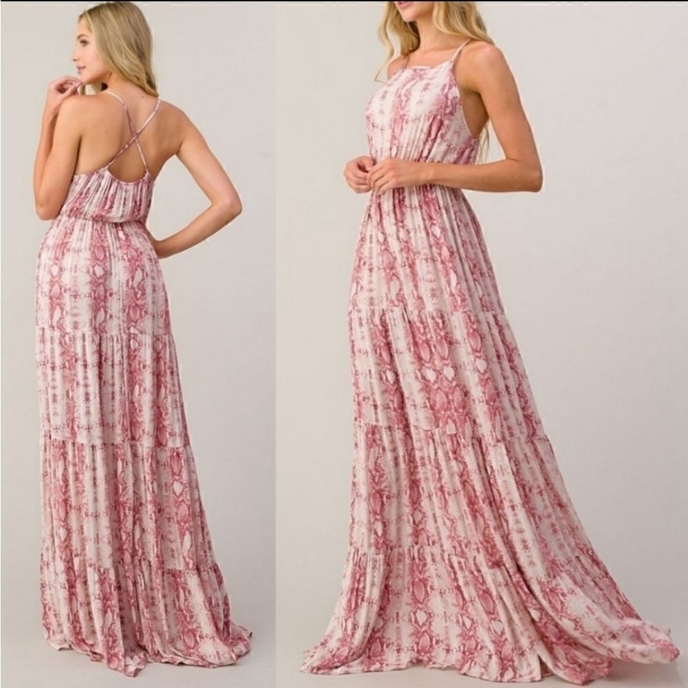 Summer dreaming long tiered maxi dress
